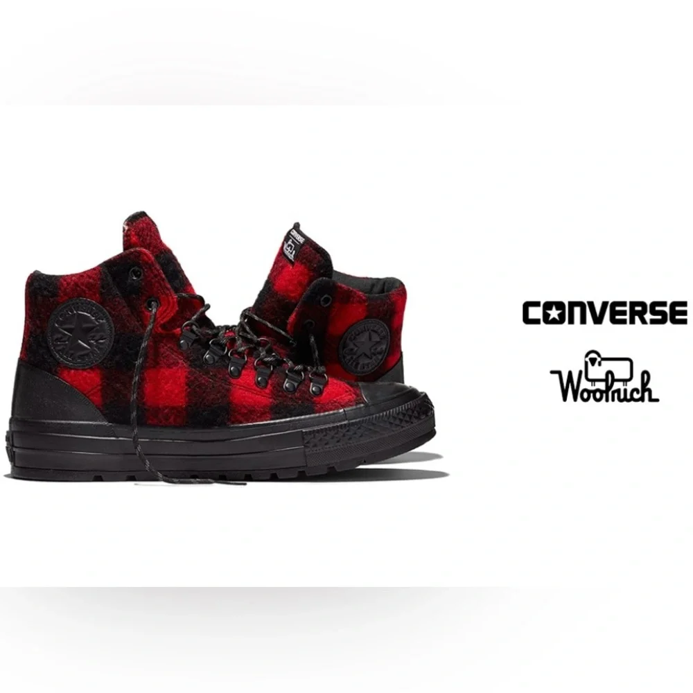 Converse X Woolrich Street Hiker High Top Sneaker Boots Sz 8 Mens / 9.5 Womens